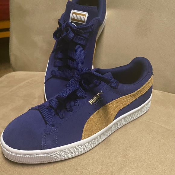 NEW Suede Blue Depths-Apple Cinnamon Puma Sneakers - Picture 3 of 6